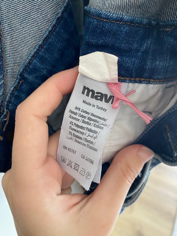 Kadın Mavi Denim Askılı Bol Kesim Şort Tulum - Görsel 5