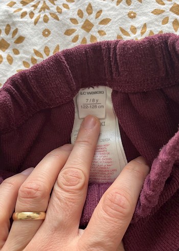 LCW Tayt Bordo Kız Çocuk Rahat Kesim Örgü Pantolon - Görsel 2