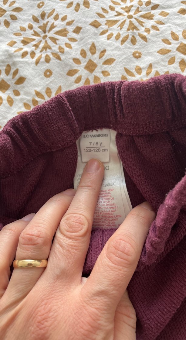 LCW Tayt Bordo Kız Çocuk Rahat Kesim Örgü Pantolon - Görsel 2