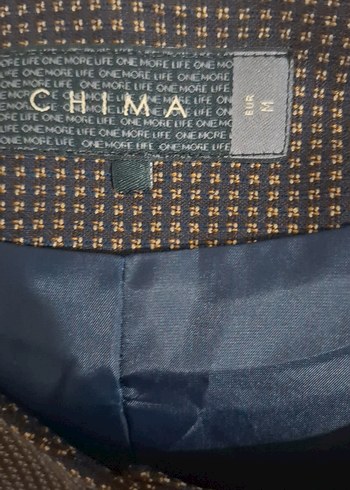 m Beden Düğmeli Koyu Kahverengi Kadın Blazer Ceket