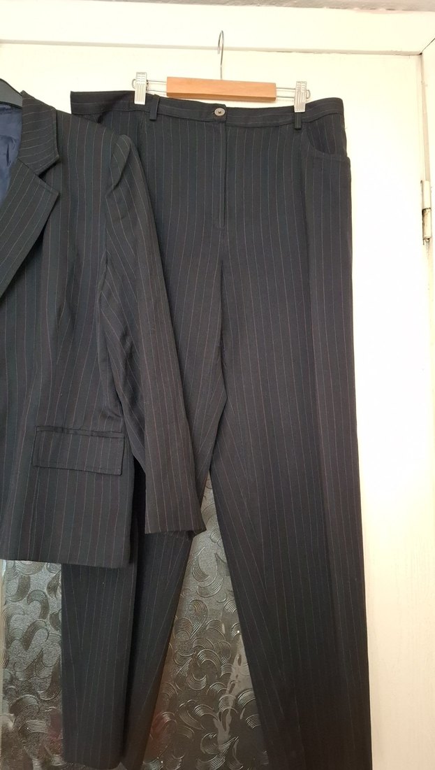 Siyah Kadın Ofis Takımı, Regular Fit, Düğmeli - Görsel 3