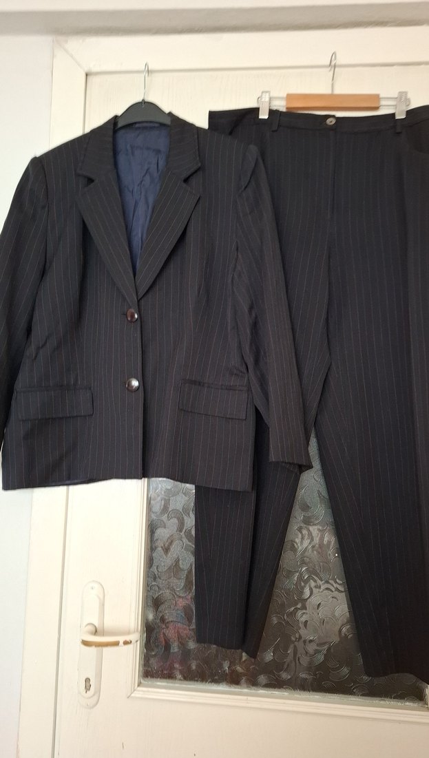 Siyah Kadın Ofis Takımı, Regular Fit, Düğmeli - Görsel 4