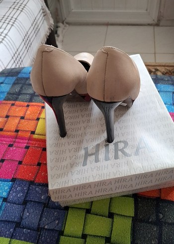 Leopar Desenli Bej Platform Topuklu Stiletto - Görsel 3