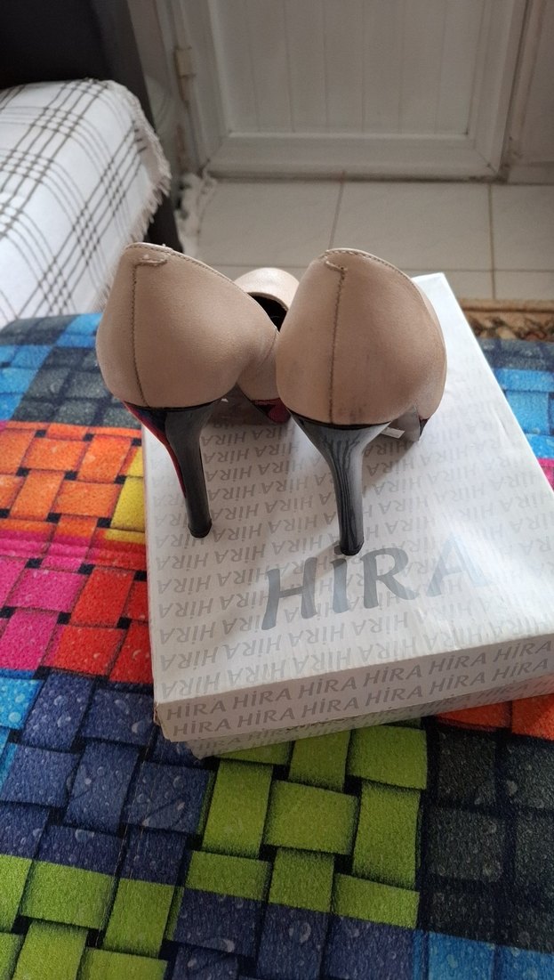 Leopar Desenli Bej Platform Topuklu Stiletto - Görsel 3