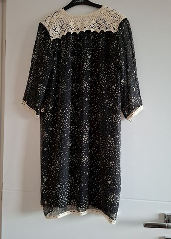 Dantel Detaylı Uzun Bohem Elbise - Görsel 4