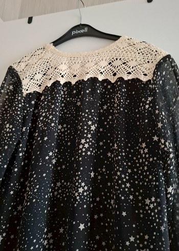 Dantel Detaylı Uzun Bohem Elbise - Görsel 5