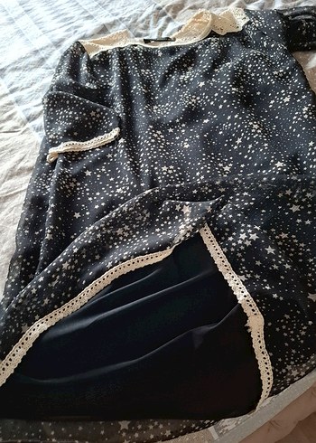 Dantel Detaylı Uzun Bohem Elbise - Görsel 6