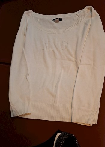 Beyaz Kadın Triko Kazak - Görsel 2