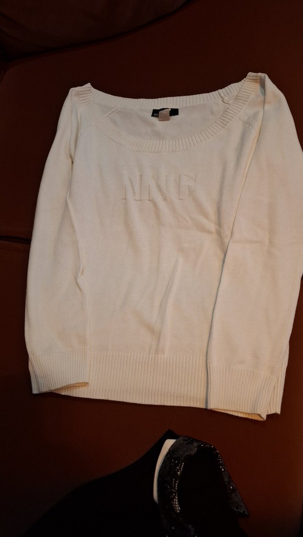 Beyaz Kadın Triko Kazak - Görsel 2