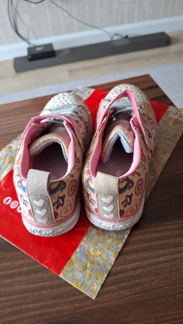 Renkli Baskılı Kız Çocuk Spor Ayakkabı - Görsel 3