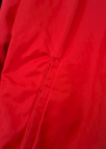 Kadın Kırmızı Kapüşonlu Mini Fermuarlı Ceket - Görsel 2