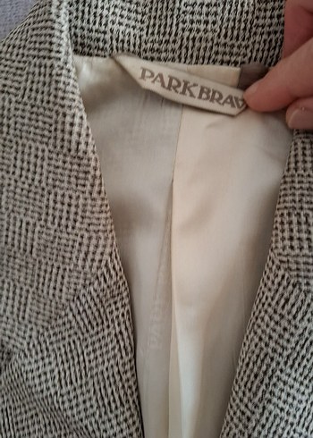 Kadın Bej Keten Ceket - Görsel 3