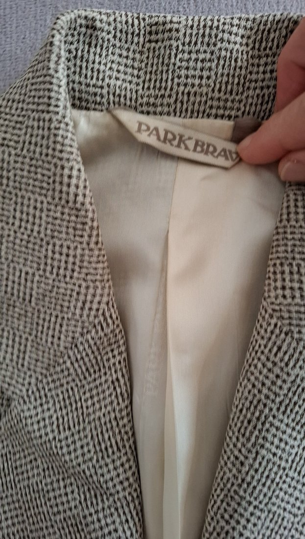 Kadın Bej Keten Ceket - Görsel 3