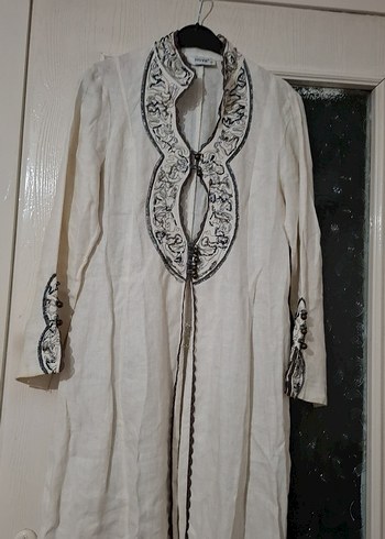 Uzun Kollu Nakışlı Bohem Kadın Tunik - Görsel 2