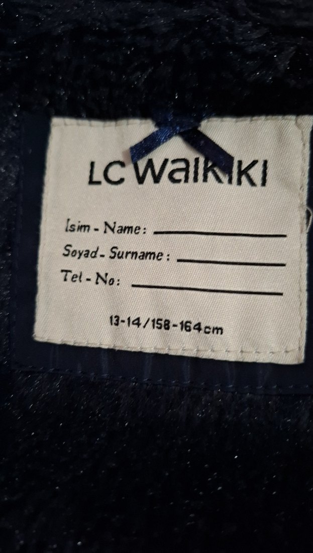 Uzun Lacivert Kız çocuk Kış Montu Fermuarlı. - Görsel 5