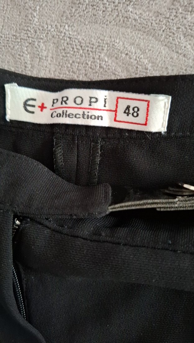 Kadın Siyah Midi Kumaş Pantolon - Görsel 5