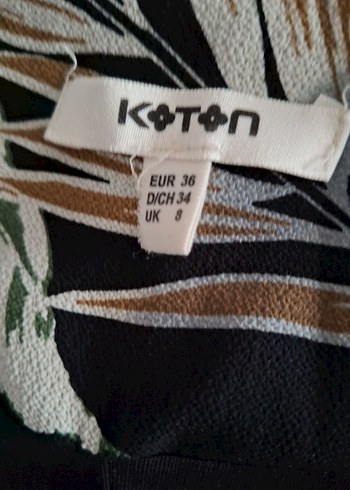 Yeşil Yaprak Desenli Bohem Midi Elbise - Görsel 7