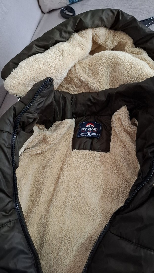 Erkek Çocuk Kahverengi Fermuarlı Mont - Görsel 4