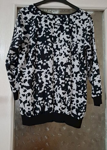 Gri Batik Desenli Kadın bluz - Görsel 2