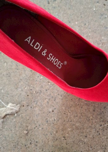 Kırmızı Süet Yüksek Topuklu Stiletto - Görsel 4