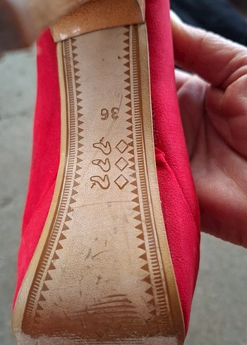 Kırmızı Süet Yüksek Topuklu Stiletto - Görsel 5