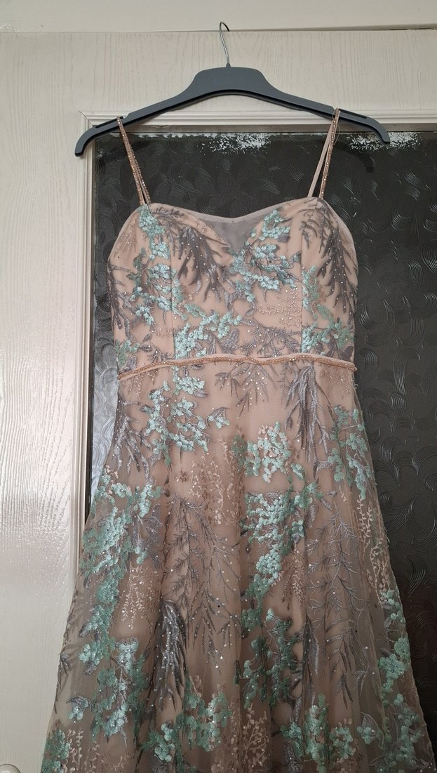 Nakışlı Bohem Uzun Abiye Elbise - Görsel 2