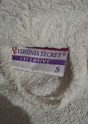 Kadın Beyaz Nakışlı Pamuk Bornoz - Görsel 5