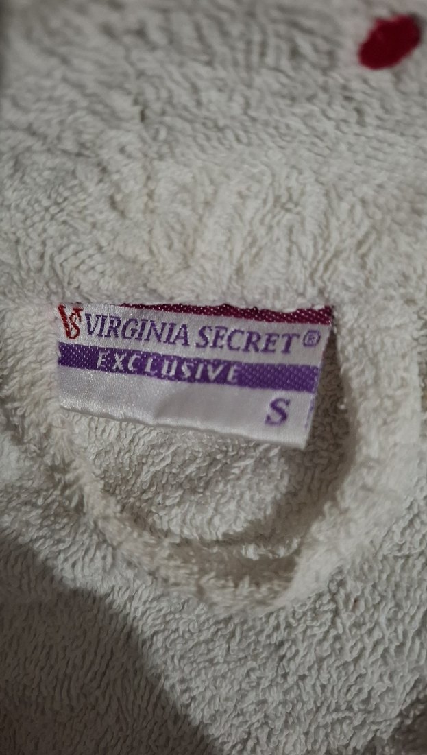 Kadın Beyaz Nakışlı Pamuk Bornoz - Görsel 5