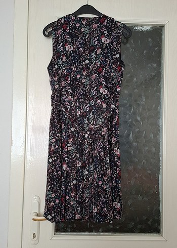 Bohem Çok Renkli Uzun V Yaka Elbise - Görsel 3