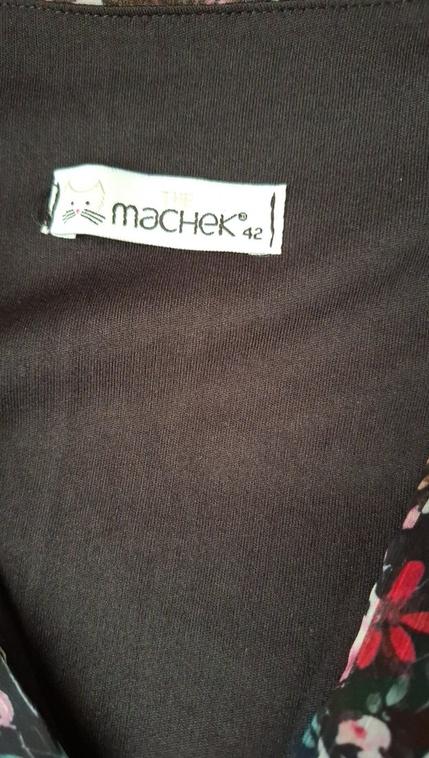 Bohem Çok Renkli Uzun V Yaka Elbise - Görsel 5