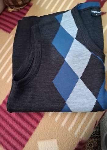 Baklava desenli erkek süveter - Görsel 5