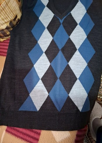 Baklava desenli erkek süveter - Görsel 4