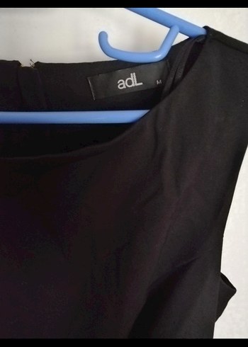 Kuşaklı Siyah Midi Kadın Elbise - Görsel 3