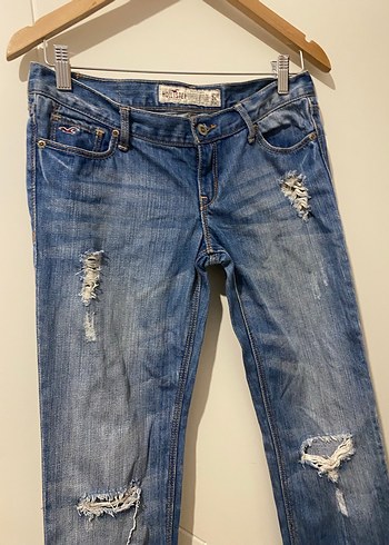 Hollister Kadın Mavi Rahat Kesim Kot Pantolon