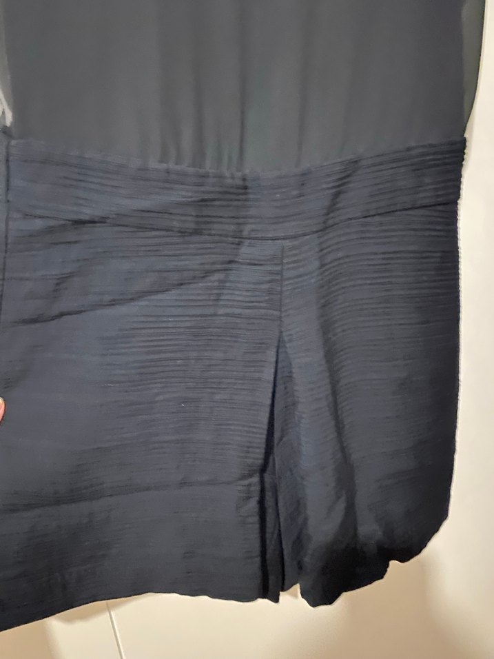 Şeffaf Kısa Kollu Siyah Kadın Tulum - Görsel 3