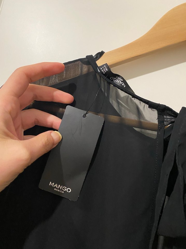 Şeffaf Kısa Kollu Siyah Kadın Tulum - Görsel 5