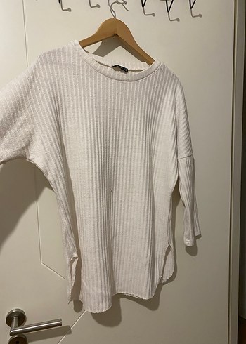 Kadın Beyaz Triko Uzun Kollu Bluz - Görsel 5