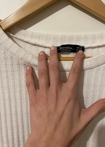 Kadın Beyaz Triko Uzun Kollu Bluz - Görsel 3