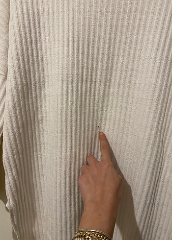 Kadın Beyaz Triko Uzun Kollu Bluz - Görsel 4