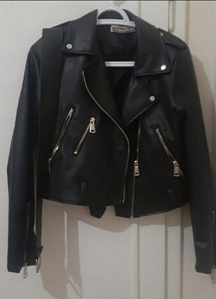 Deri mont bershka zara 