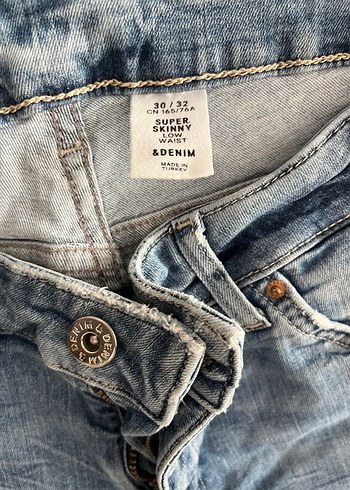Koton Mavi Loose Fit Denim Kadın Pantolon