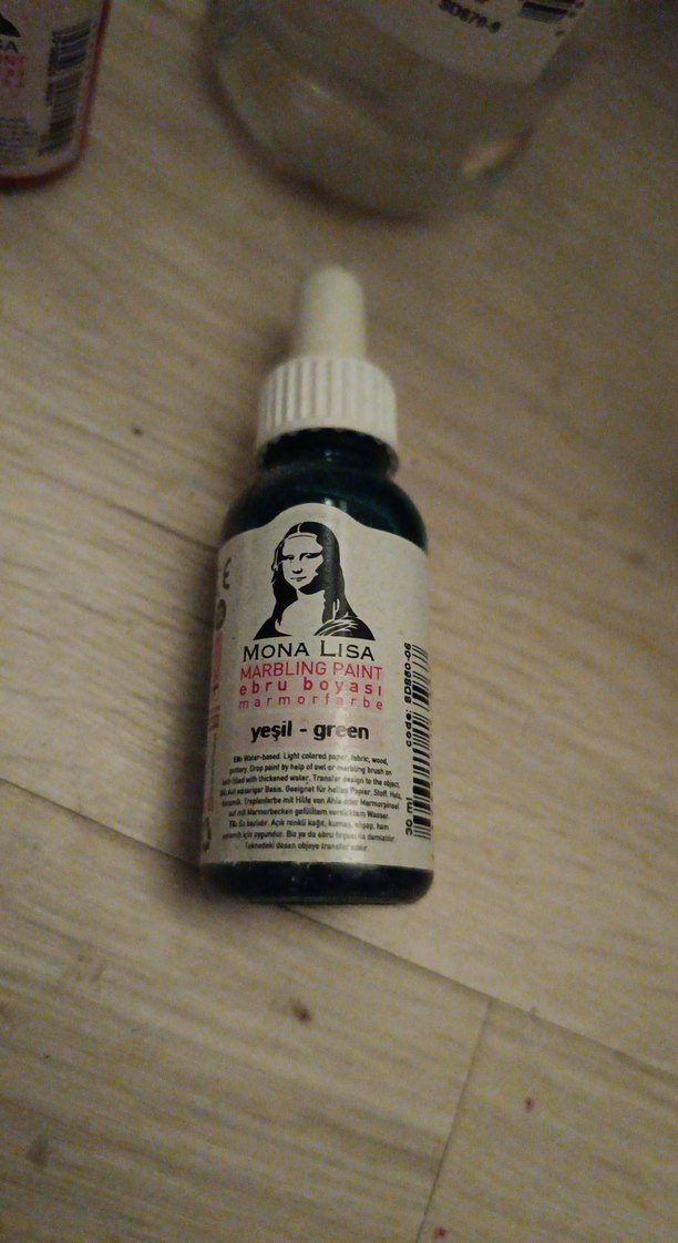 Ebru Sanatı Boyası Seti 4 Renk ve Kitre Sıvısı - Görsel 3