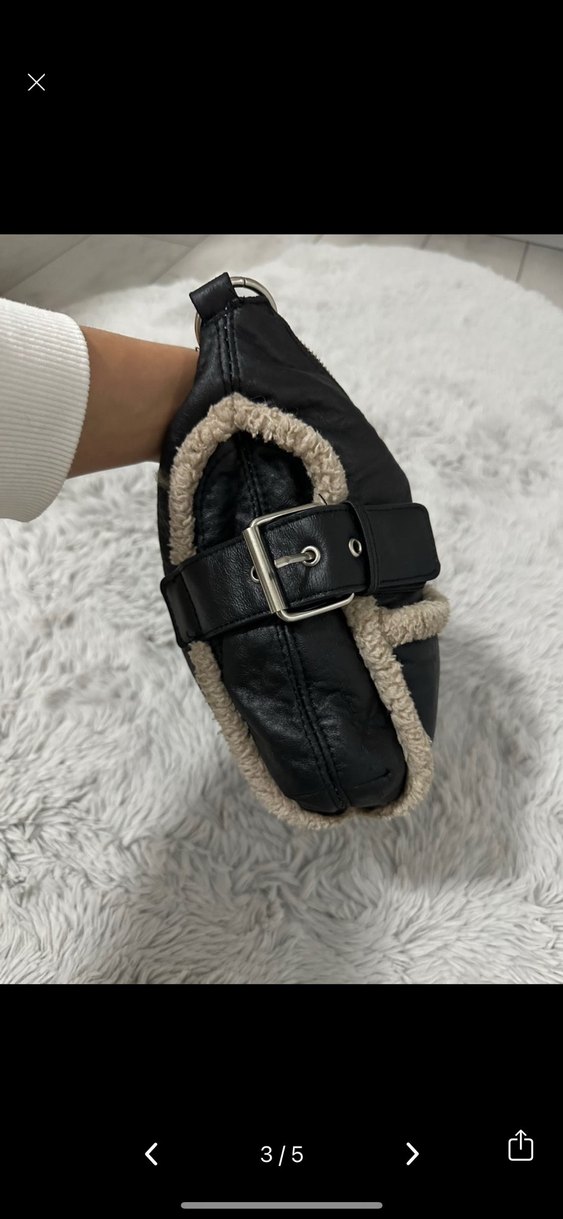 Kürk Detaylı Kadın Çanta - Görsel 3