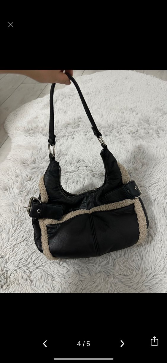 Kürk Detaylı Kadın Çanta - Görsel 4