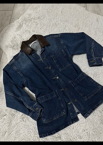 Koton Lacivert Düğmeli Kadın Denim Ceket - Görsel 2