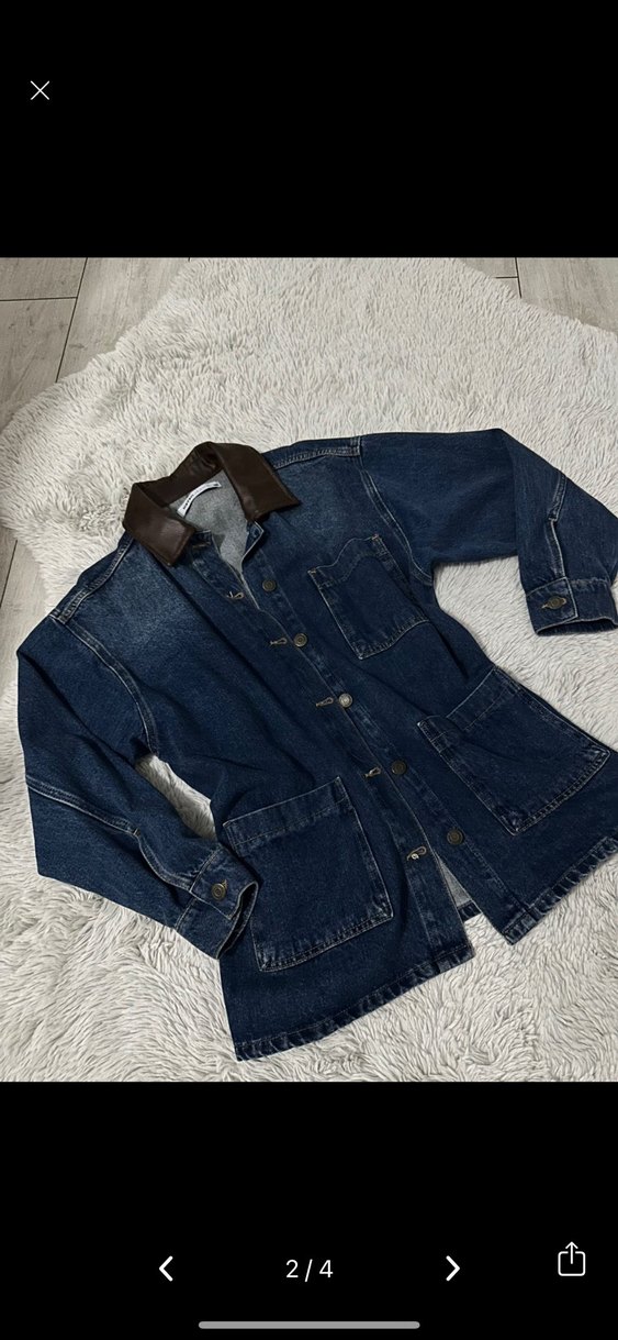 Koton Lacivert Düğmeli Kadın Denim Ceket - Görsel 2