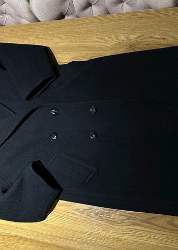 Siyah Çift Düğmeli Kaban - Görsel 2