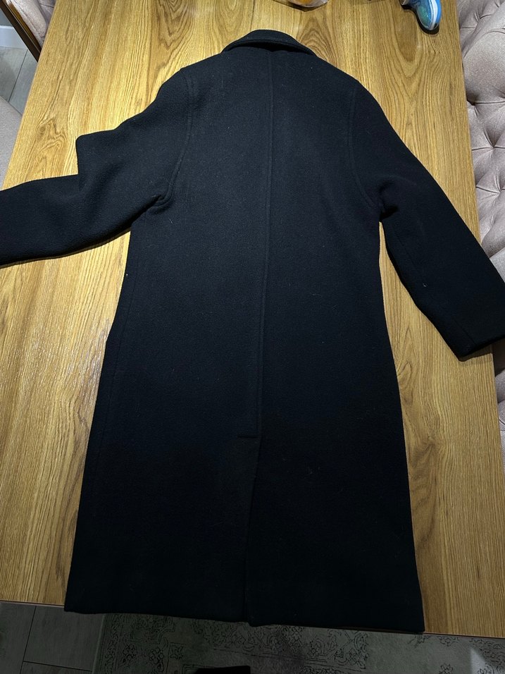 Siyah Çift Düğmeli Kaban - Görsel 3