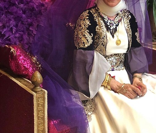 38 Beden mor Renk Gelin kaftanı