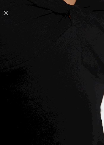 Siyah V Yaka Kemerli Kadın Bluz - Görsel 3